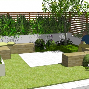 Balham garden courtyard design